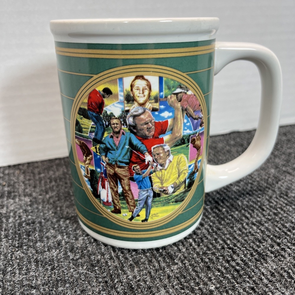Arnold Palmer Sports Impressions Coffee 16 Oz Mug Augusta Masters Golf 1992 RARE